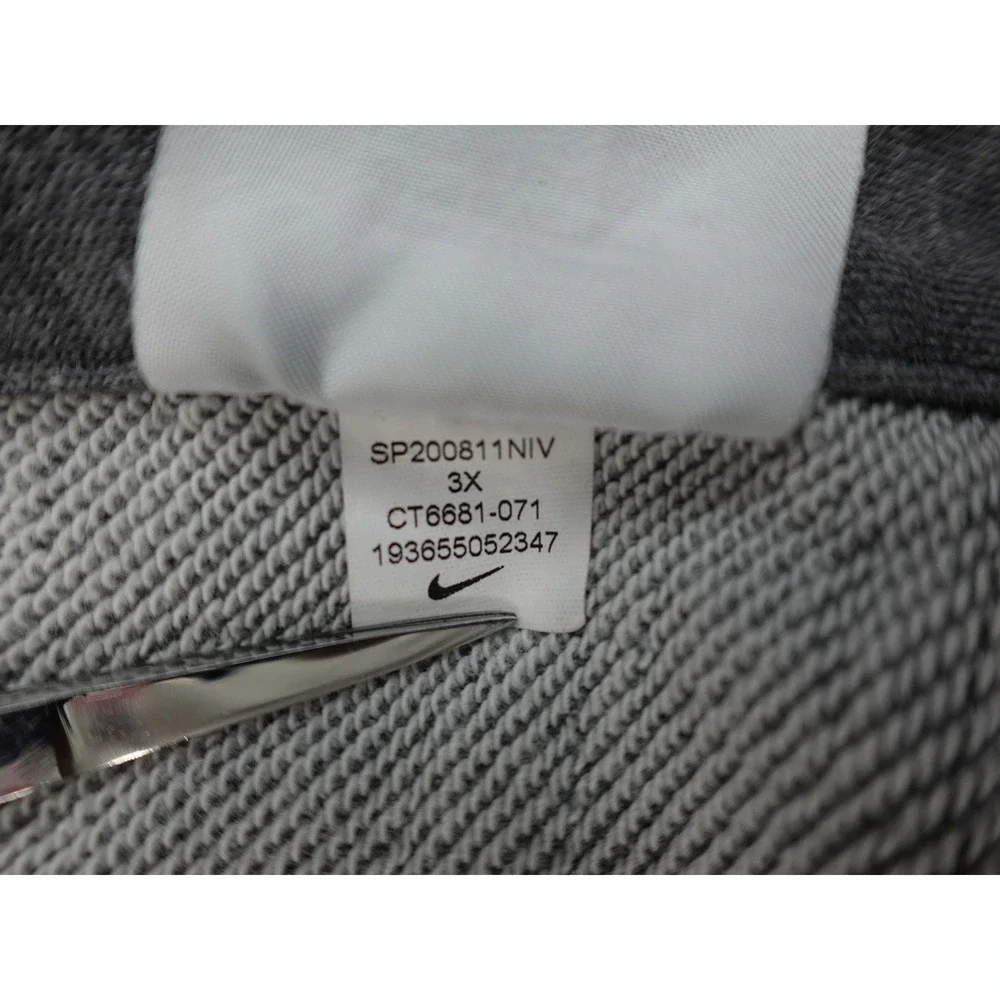 Nike Hoodie Women 3X Grey French Terry‎ High-Low Split Hem CT6681-071